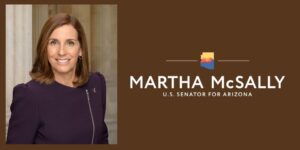 Senator Martha McSally official portrait and logo