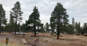 Work on new parking lot at airport