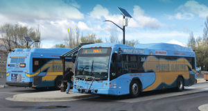 Mountain Line buses at transfer station