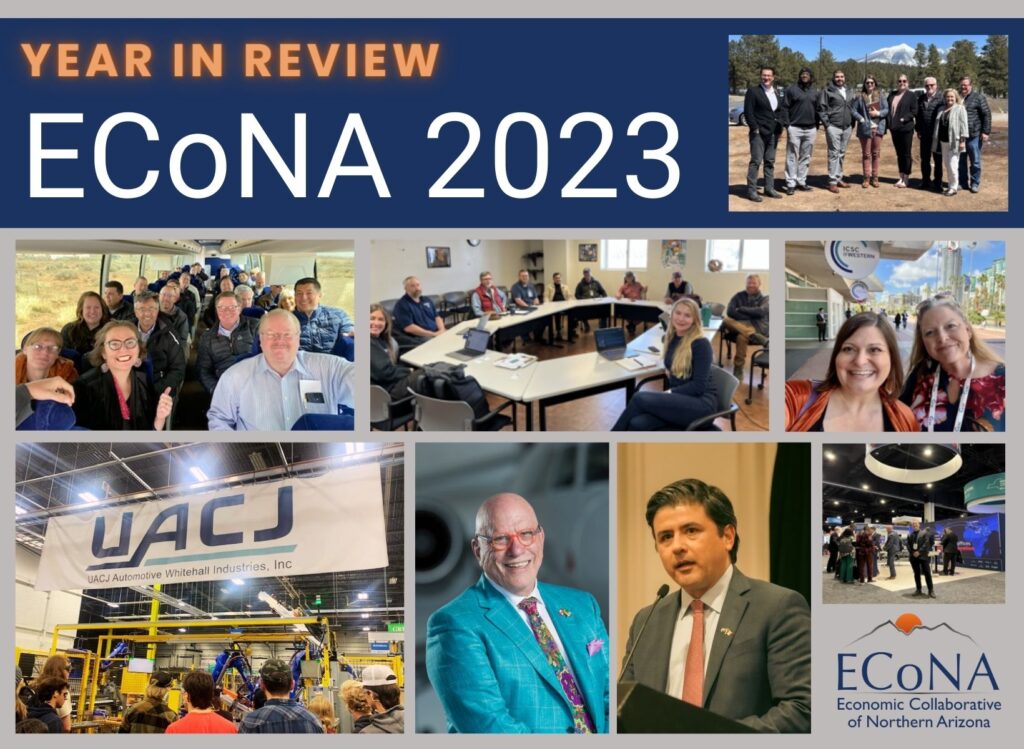 Collage of pictures from ECoNA's 2023 work.